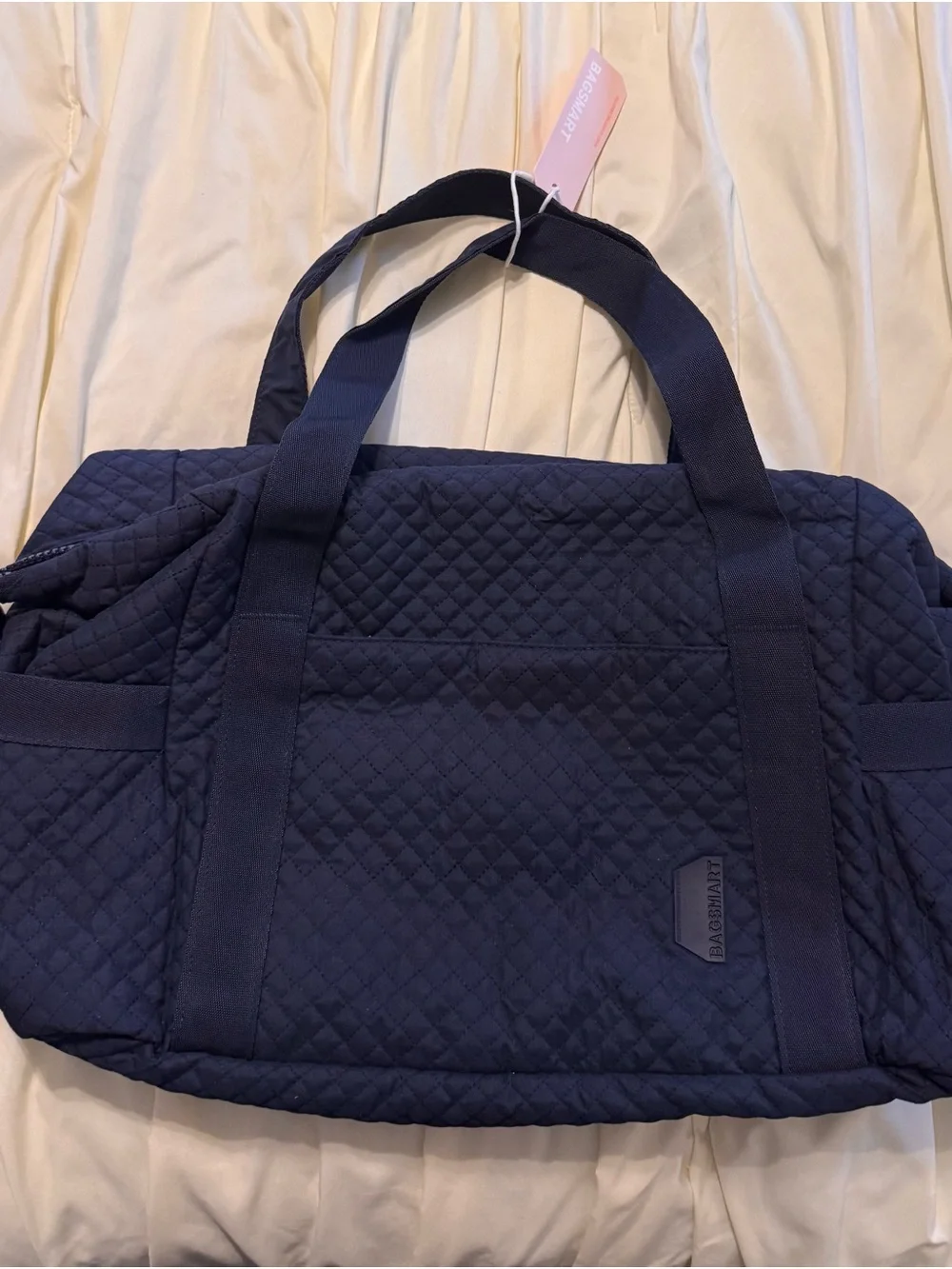 Bagsmart Quilted Navy Travel Duffel Bag